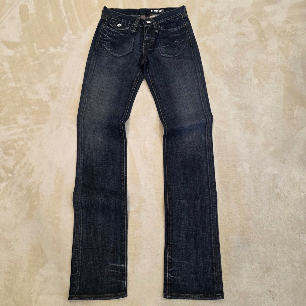 Vintage Rogan NYC Premium Denim Jeans Sz 25 Dark Wash Low Rise Flap Pocket USA